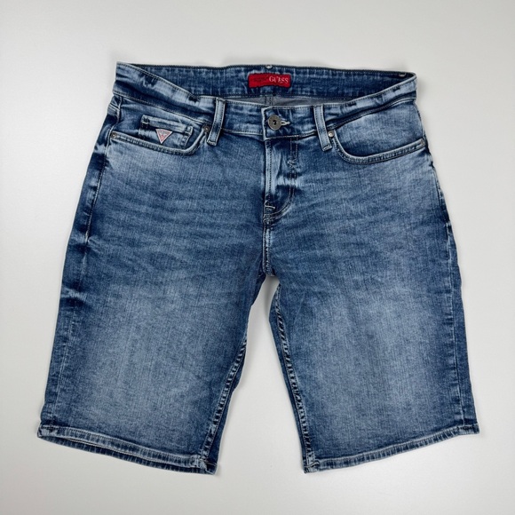 Guess Pants - Guess Bermuda Washed Denim Shorts Women’s US Size 30 Y2K Inspired Blokecore